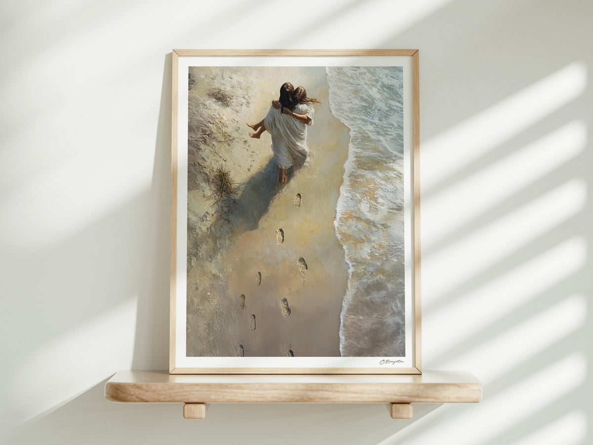 He Carried Me | Signed Handmade Art Print