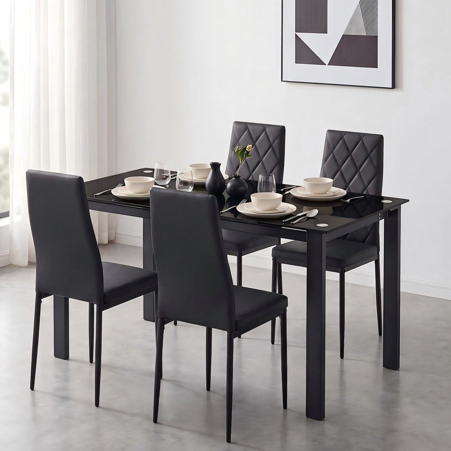 5-Piece Modern Dining Table Set
