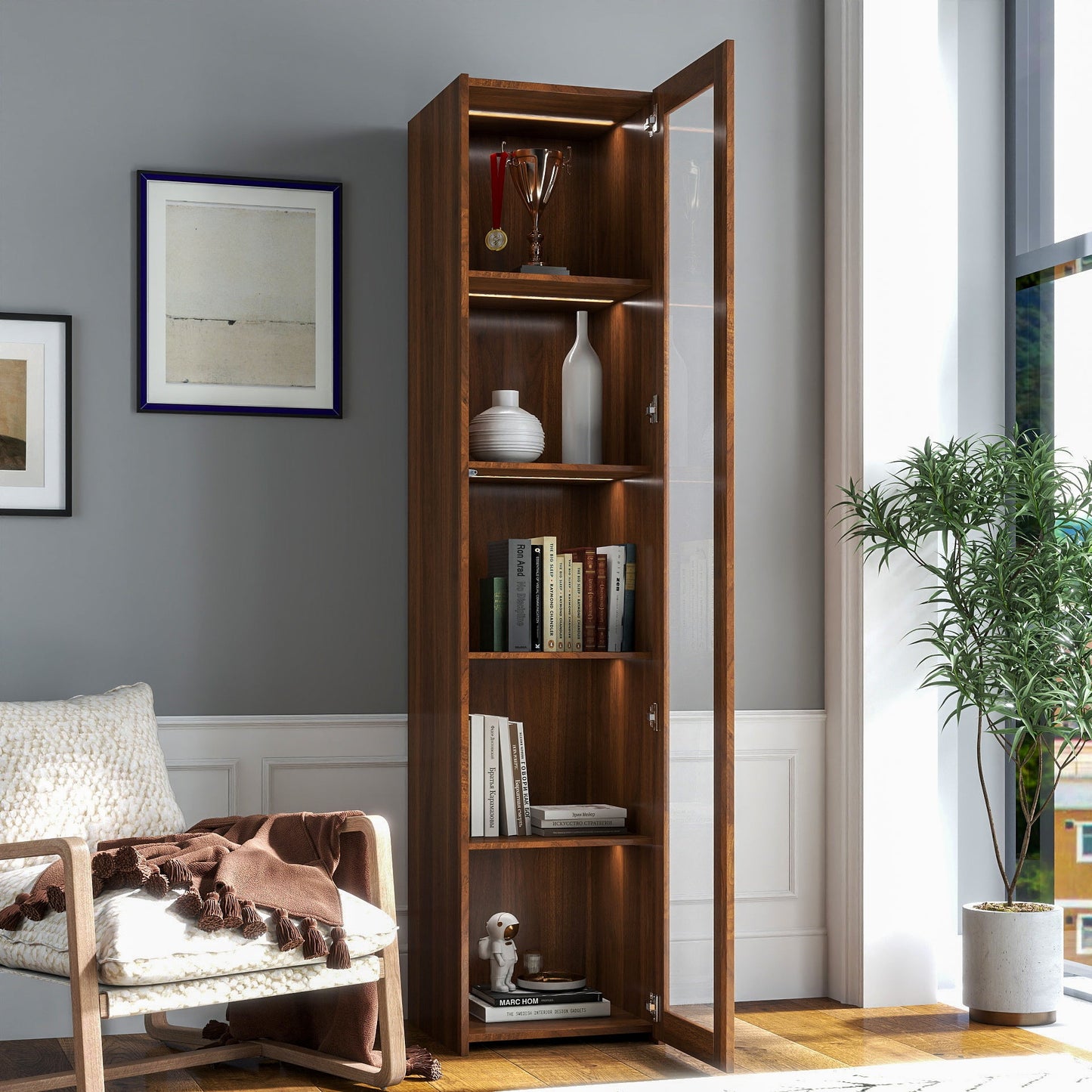 Display Cabinet with Transparent Acrylic Plate Doors