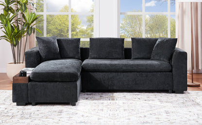 L-Shaped Chenille Sectional Sofa