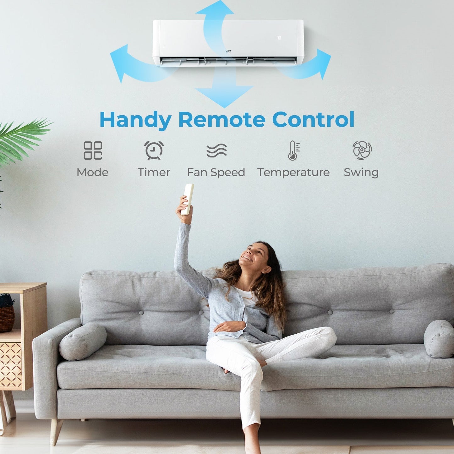 36000 BTU 4 Zone 21.5 SEER2 Mini Split AC with Heat Pump