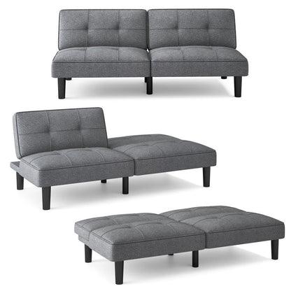 3-Piece Bedroom Bundle: Bedside Table with 3 Drawers+Modern Accent Chair+Convertible Folding Futon Sofa Bed