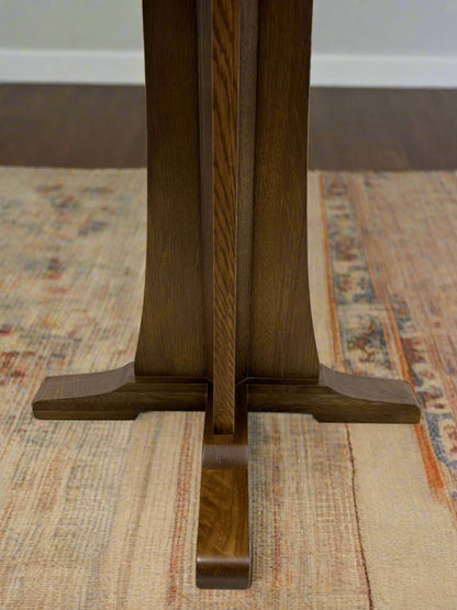 Mission Quarter Sawn Oak Round Dining Table Set - 40"