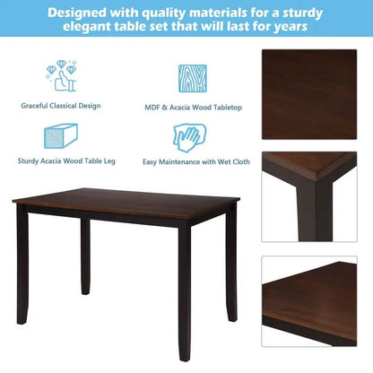 5-Piece: Dining Table Set