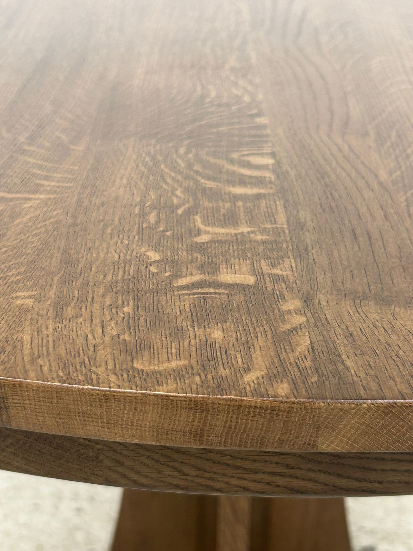 Mission Quarter Sawn Oak Round Dining Table Set - 40"