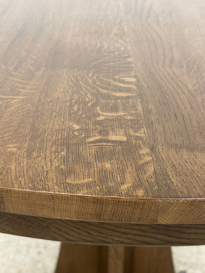 Mission Quarter Sawn Oak Round Dining Table Set - 40"