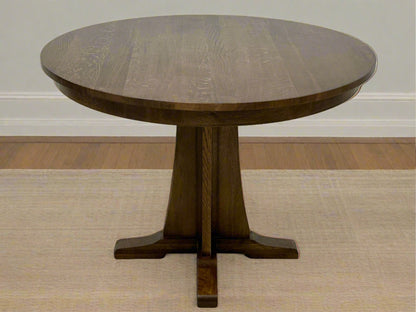 Mission Quarter Sawn Oak Round Dining Table Set - 40"