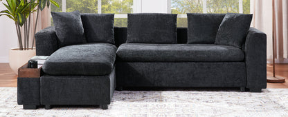 L-Shaped Chenille Sectional Sofa