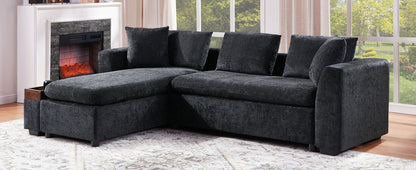 L-Shaped Chenille Sectional Sofa