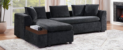 L-Shaped Chenille Sectional Sofa