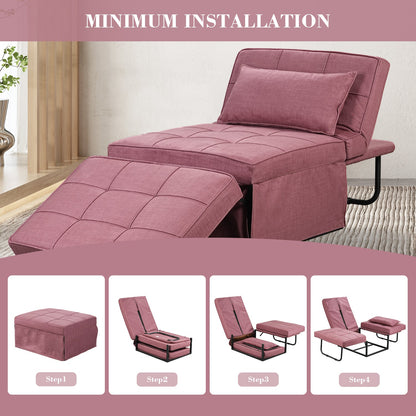 Ainfox 71inch Convertible Sofa Bed Navy Blue,4-in-1 Folding Sofa