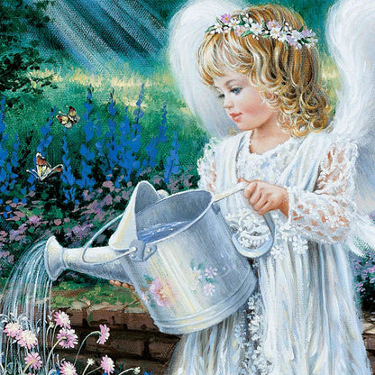 An Angel's Gift Wooden Wall Art by D. Gelsinger - Nativity Holiday Decor - 95661B-9708