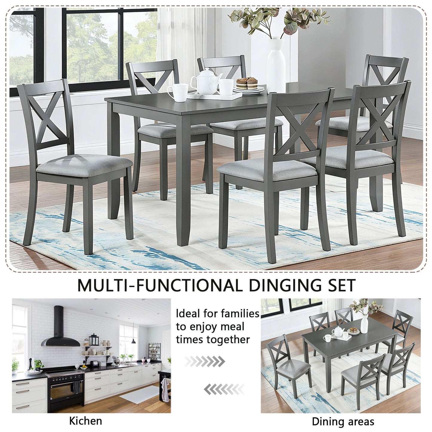 Kitchen Dining Set, Rectangular Dining Table