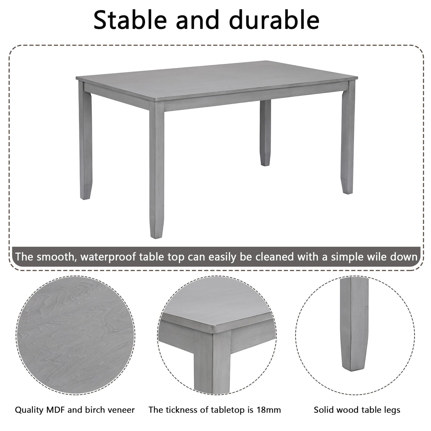 Kitchen Dining Set, Rectangular Dining Table