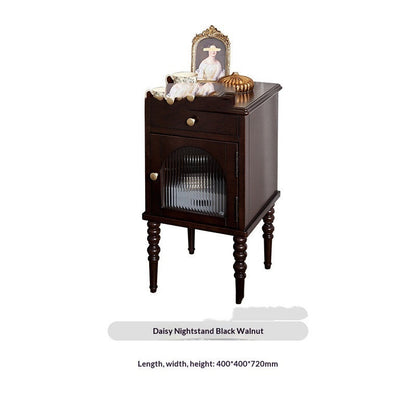 American-style Solid Wood Luxury Bedside Table Bedroom Furniture Storage