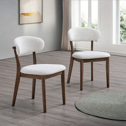 ACTU Scandinavian Dining Table Set with Upholstered Chairs for Small Spaces (Seats 4–6)