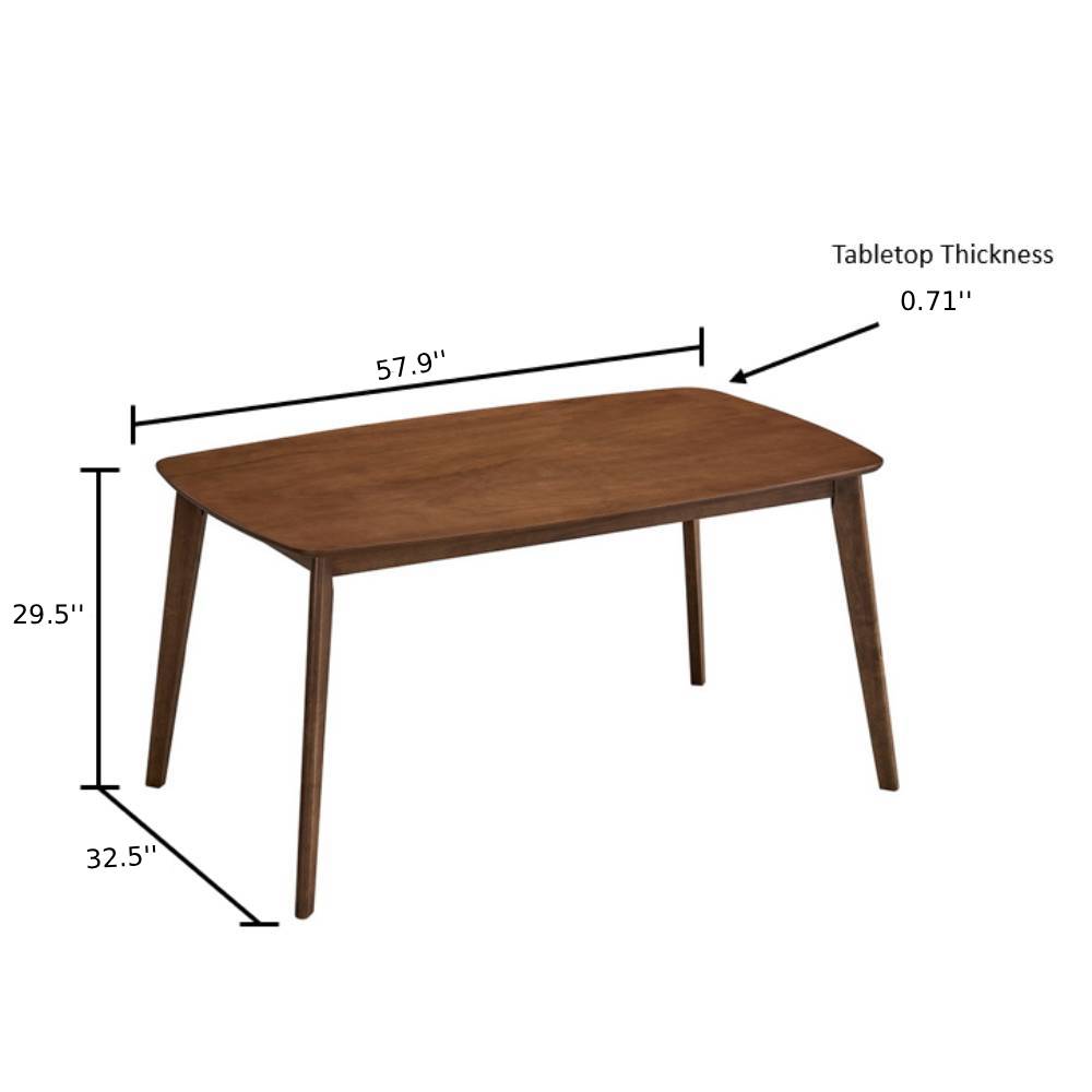ACTU Scandinavian Dining Table Set with Upholstered Chairs for Small Spaces (Seats 4–6)
