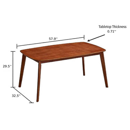 ACTU Scandinavian Dining Table Set with Upholstered Chairs for Small Spaces (Seats 4–6)