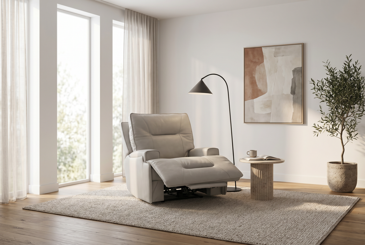 Atlas Fog 3-Piece Power Reclining Living Room Set