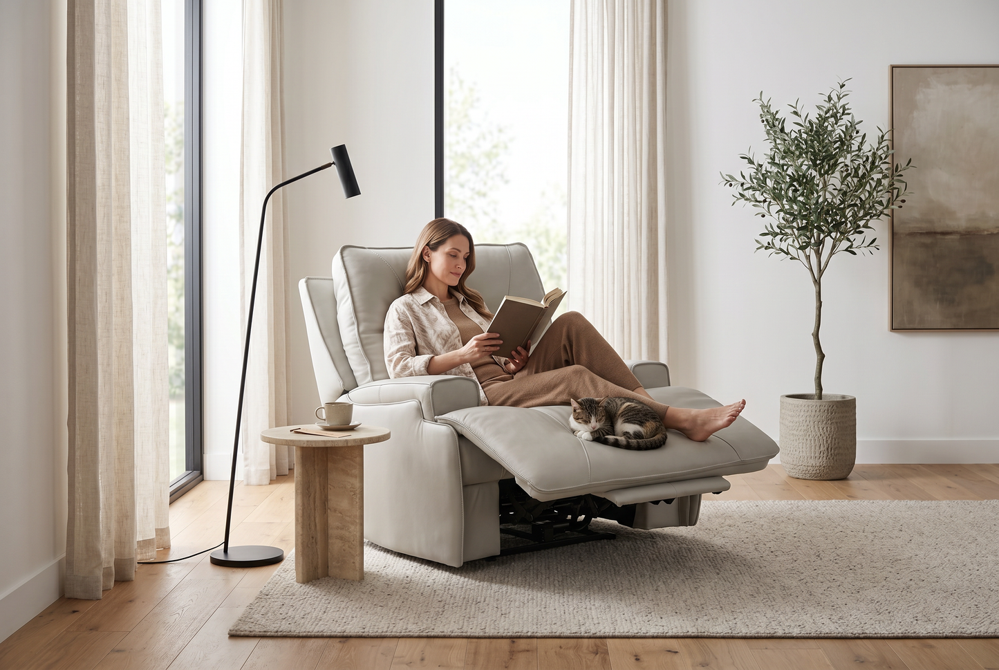 Atlas Fog 3-Piece Power Reclining Living Room Set