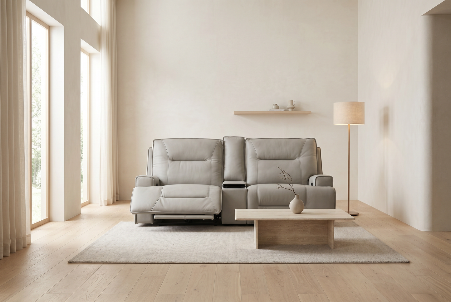 Atlas Fog 3-Piece Power Reclining Living Room Set