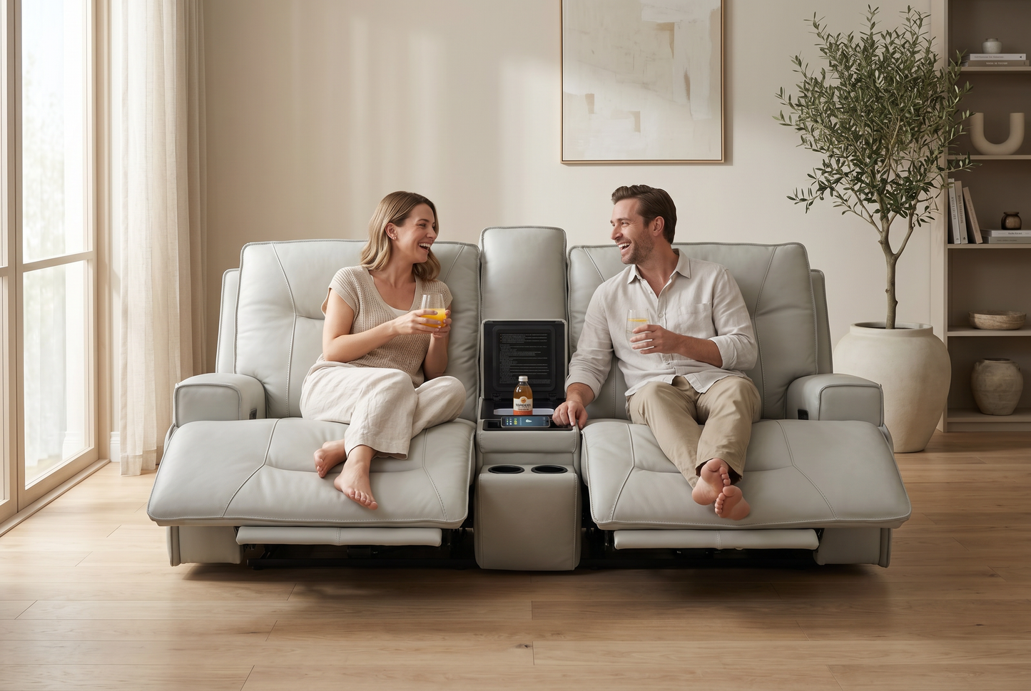 Atlas Fog 3-Piece Power Reclining Living Room Set