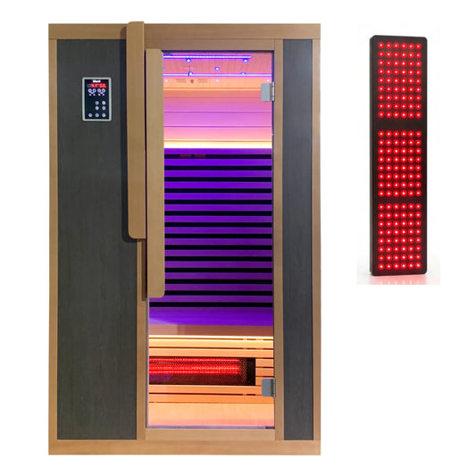 Blisspod Bergen 2-Person Full Spectrum Infrared & Red Light Therapy Sauna – Low EMF, Oxygen Ionizer, Hemlock