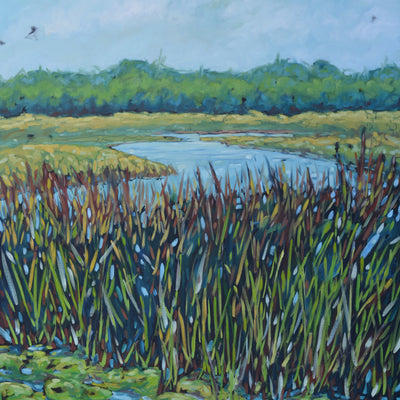 "All Journeys Have Secret Destinations" Original Oil Painting on Canvas, Artist Christi Dreese