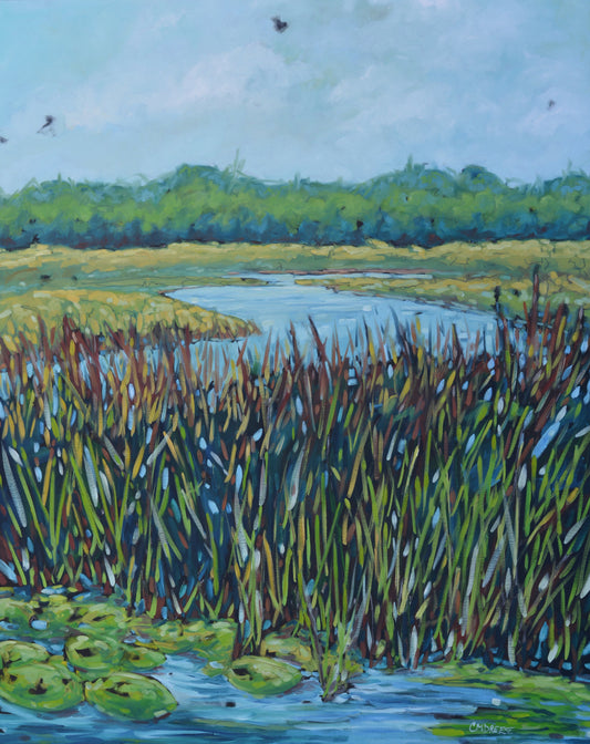 "All Journeys Have Secret Destinations" Original Oil Painting on Canvas, Artist Christi Dreese