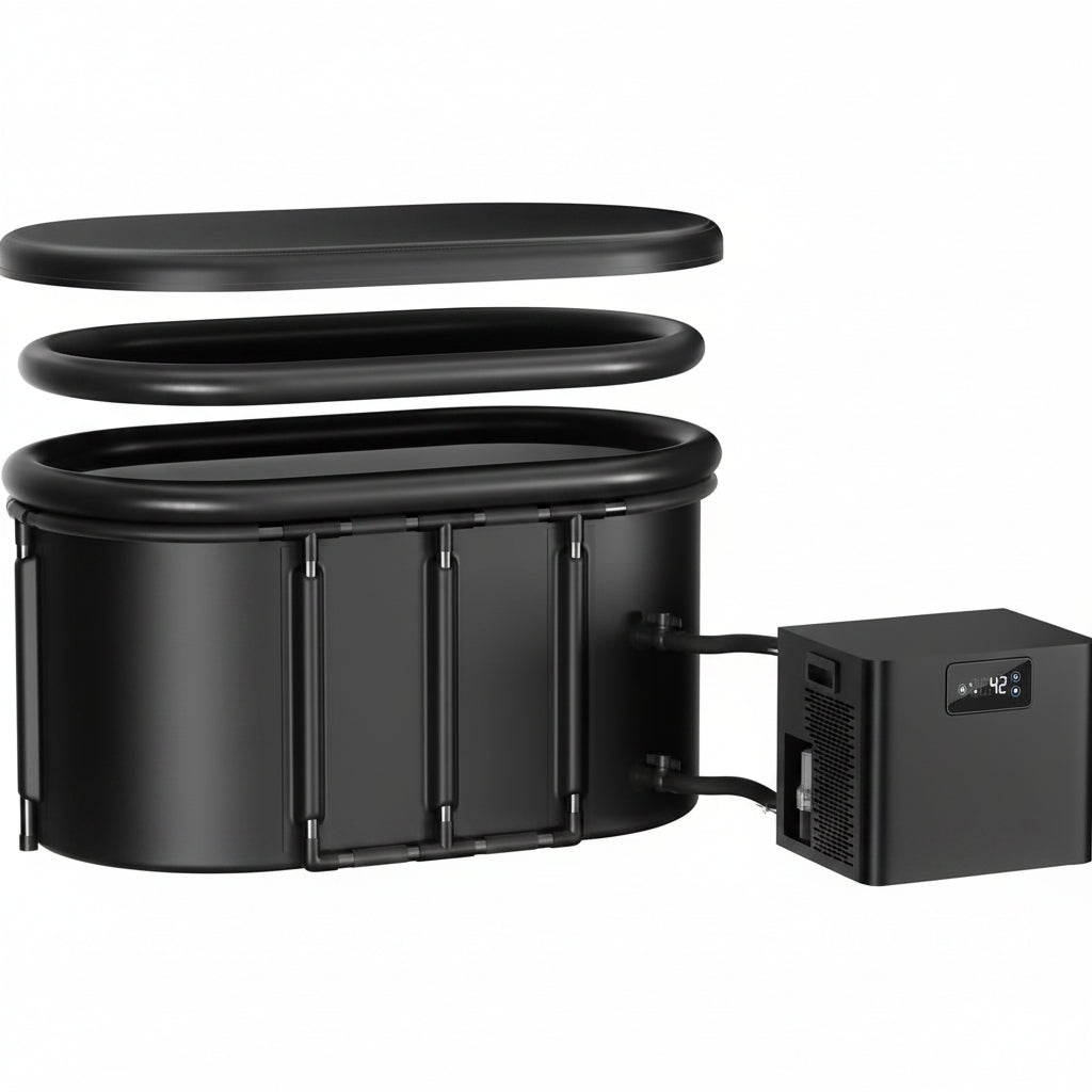 Ice Bath Chiller & Cold Plunge Tub Kit, 1/3HP Cold Plunge Chiller with External Pump & Filter, XXL 148Gal Upgraded Ice Pod, Cold Plunge Tub with Water Chiller for Cold Therapy Recovery