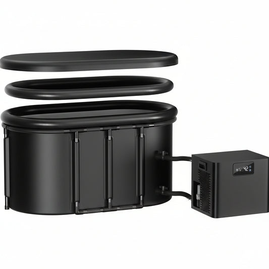 Ice Bath Chiller & Cold Plunge Tub Kit, 1/3HP Cold Plunge Chiller with External Pump & Filter, XXL 148Gal Upgraded Ice Pod, Cold Plunge Tub with Water Chiller for Cold Therapy Recovery