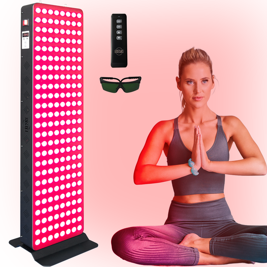 EXESAS 200 LED, 1000W Dual-Chip, Red Light Therapy Device for Full Body, 4-Wavelengths Infrared LED Panel for Skin, Weight, Pain, Wellness