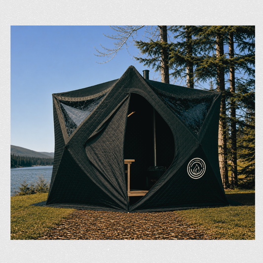 Mini Cube 2-Person Portable Sauna Tent – Heats to 200°F in 15 Min, 5'x5' Compact, Wood-Fired