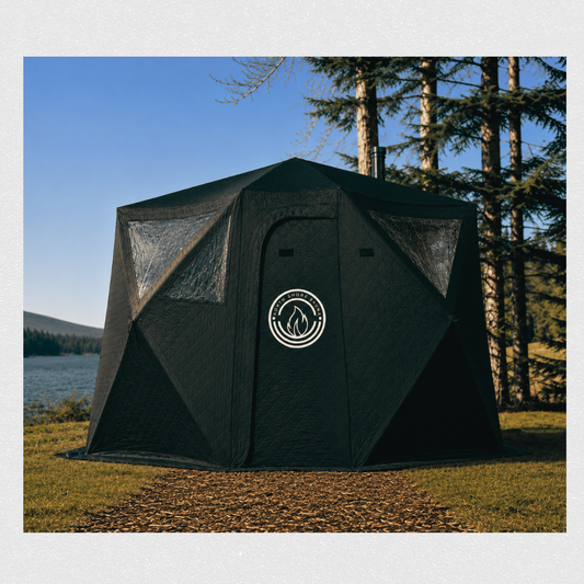 Nova 6 Portable Sauna Tent for 6 – Heats to 200°F in 30 Min, All-Weather, Double Bench Capacity