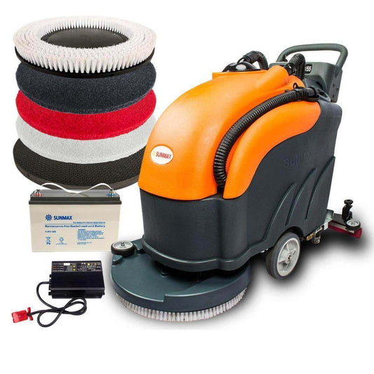 RT50 Walk-Behind Floor Scrubber – 22" Battery-Powered Commercial Floor Scrubber with 14.5-Gal Recovery Tank