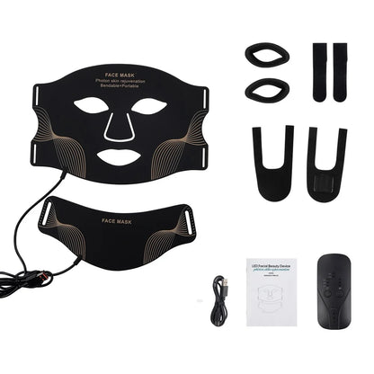 Iebilif Face Neck LED Mask With 7 LED Light Therapy