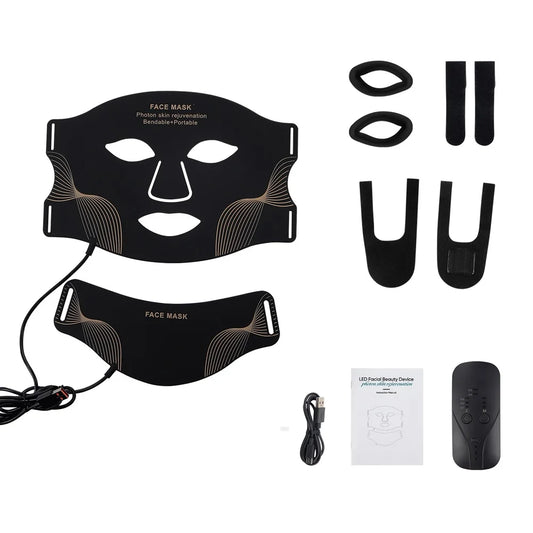 Iebilif Face Neck LED Mask With 7 LED Light Therapy