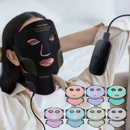 Iebilif Face Neck LED Mask With 7 LED Light Therapy