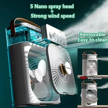 Kualool 3-In-1 Air Cooler Humidifier Portable Night Light
