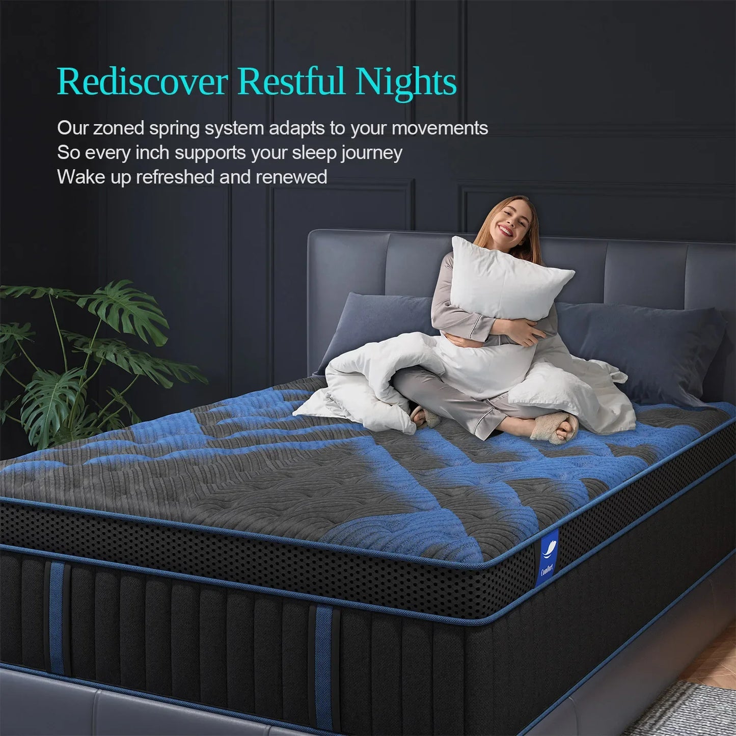 Sweetlove Hybrid Memory Mattress In A Box With Euro Top