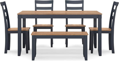 Intercontinental Mango Wood Dining Table Set Cerulean
