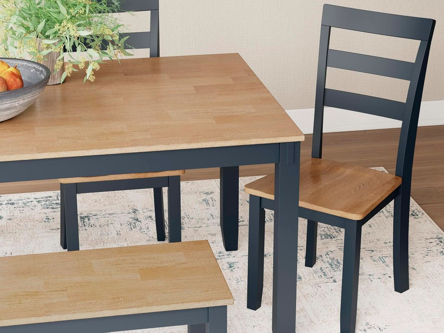 Intercontinental Mango Wood Dining Table Set Cerulean