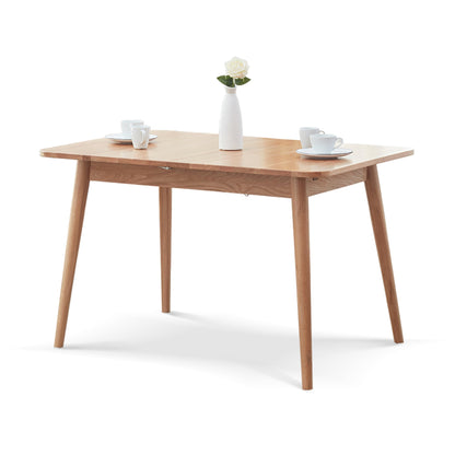 Natural Solid Oak Round Corner Dining Table