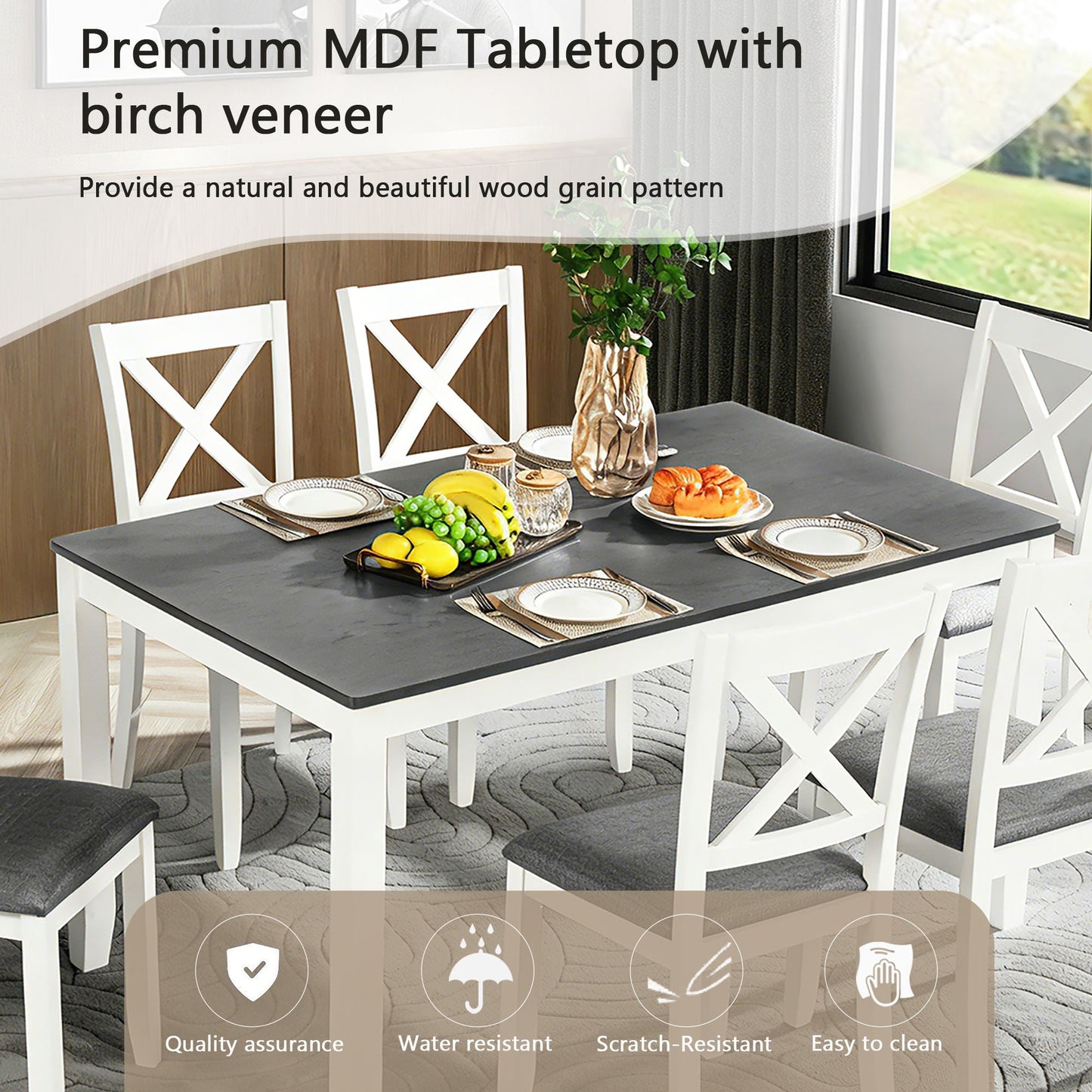 Kitchen Dining Set, Rectangular Dining Table