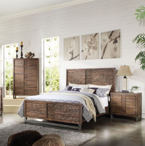 Andria Reclaimed Oak Panel Bed