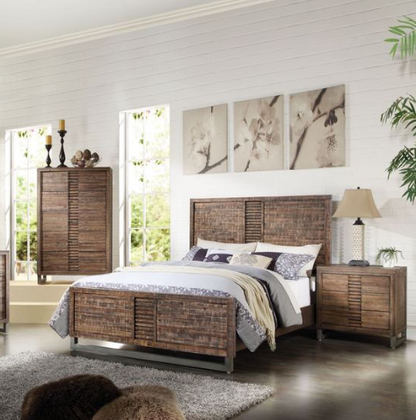 Andria Reclaimed Oak Panel Bed