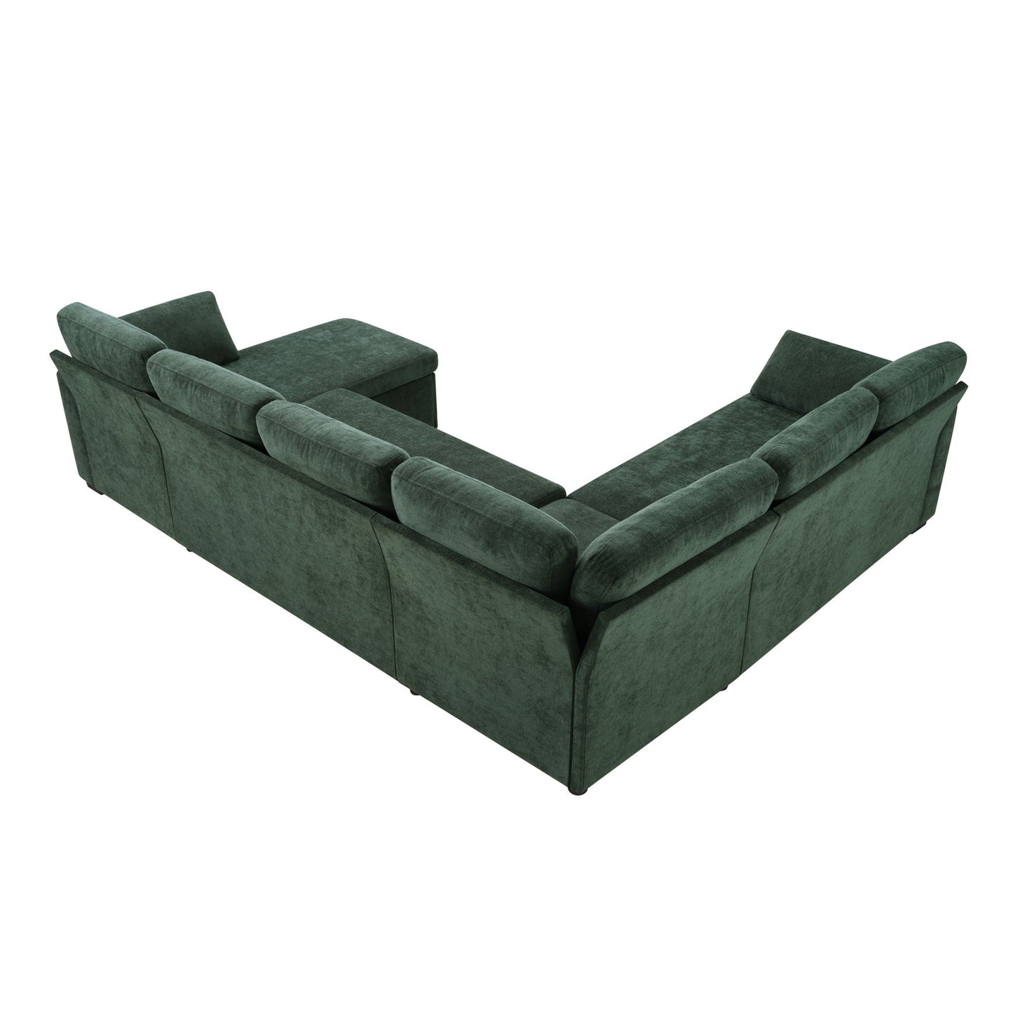 Convertible U-Shaped Sectional Sofa Bed With Reversible Chaise