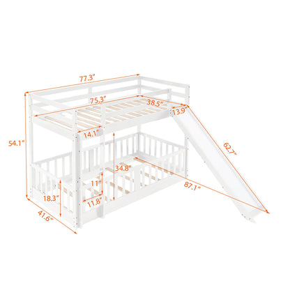 Functional Bunk Bed & Convertible Ladder And Slide