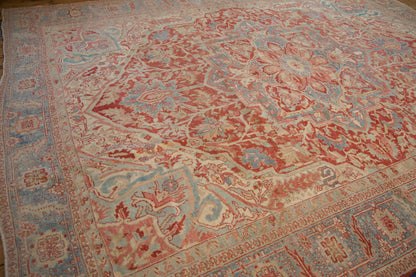 10x13 Vintage Distressed Heriz Carpet