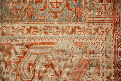 8x9.5 Vintage Distressed Heriz Carpet